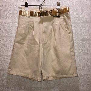 Vintage 90’s High Waisted Shorts with Belt Large